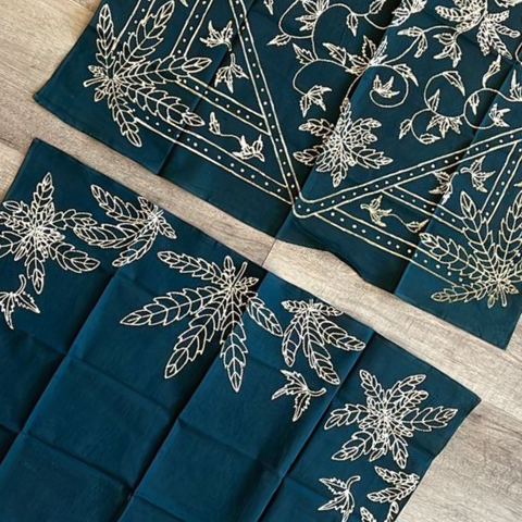 Limited Run Batik Cannabis Leaf Bandana