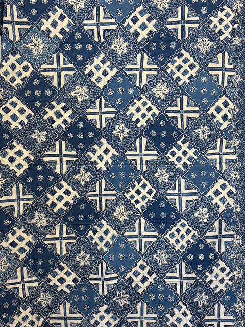 Batik Tulis - Indigo patchwork style