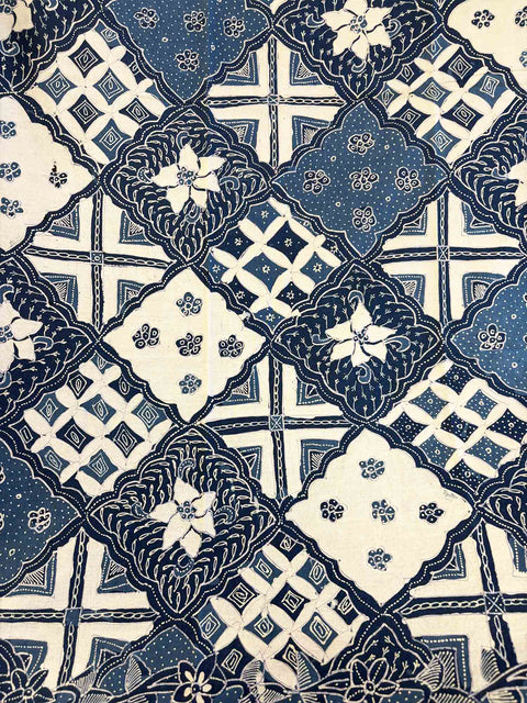 Batik Tulis - Indigo patchwork style