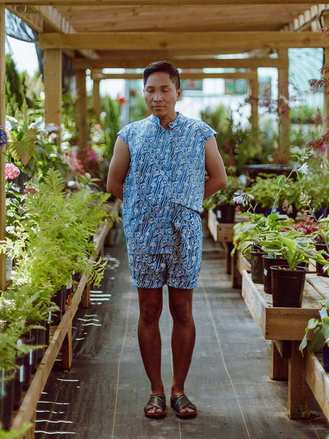 Biru Parang Sleeveless Shirt