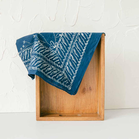 Naturally dyed indonesian batik handkerchief bandana twilly scarfs artisan support local vancouver portland newyork