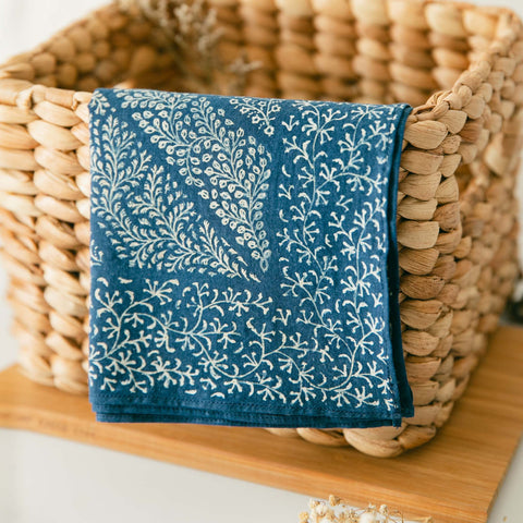 indonesian batik bandana handkerchief vancouver portland toronto new york america naturally sustainable clothing slow fashion indigo dye batik clothing  the batik library product bandana preview pre order