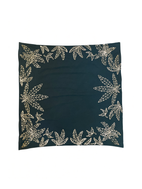 Forest | Limited Run Batik Cannabis Leaf Bandana