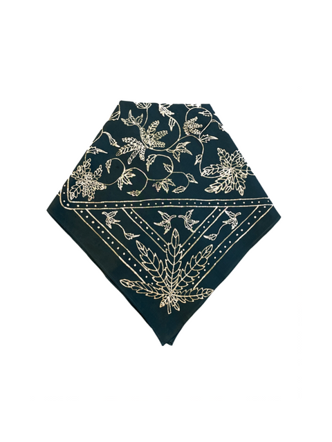 Garden | Limited Run Batik Cannabis Leaf Bandana