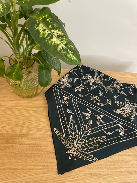 Garden | Limited Run Batik Cannabis Leaf Bandana