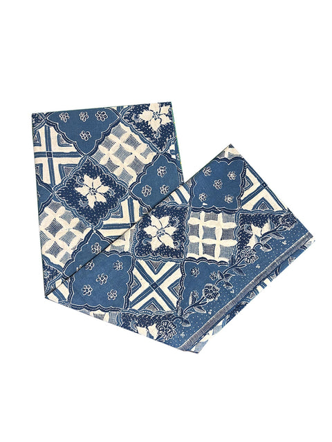 Batik Tulis - Indigo patchwork style