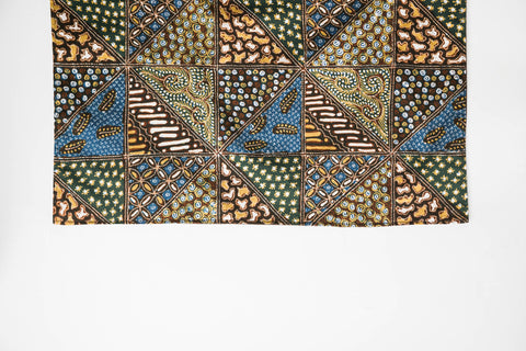 close up intricate traditional pattern tambal batik