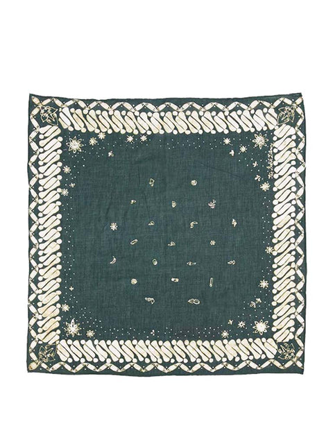 Hijau | Batik Bandana Handkerchief Scarves