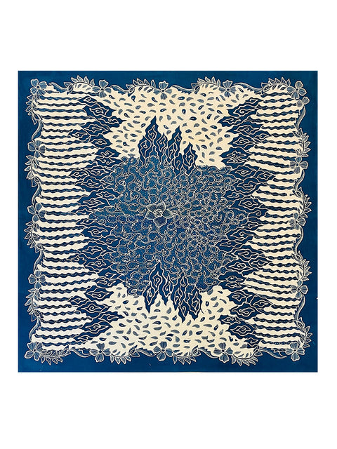 Cloud shaped motif batik big square bandana 90 cm x 90cm