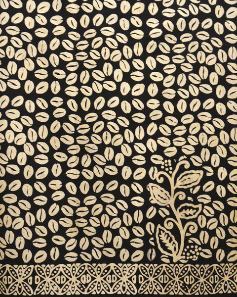 Traditional block print - natural dye - coffee bean - The Batik Library